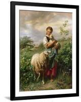 The Shepherdess, 1866-Johann Baptist Hofner-Framed Giclee Print