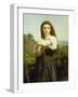 The Shepherdess, 1868-William Adolphe Bouguereau-Framed Giclee Print