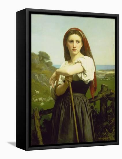 The Shepherdess, 1868-William Adolphe Bouguereau-Framed Stretched Canvas