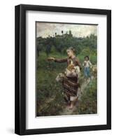 The Shepherdess-Francesco Paolo Michetti-Framed Giclee Print