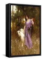 The Shepherdess-Carl Wunnenberg-Framed Stretched Canvas