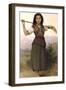 The Shepherdess-William Adolphe Bouguereau-Framed Art Print