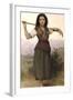 The Shepherdess-William Adolphe Bouguereau-Framed Art Print