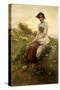 The Shepherdess-Henri Paul Perrault-Stretched Canvas