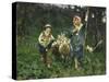 The Shepherdesses-Francesco Paolo Michetti-Stretched Canvas