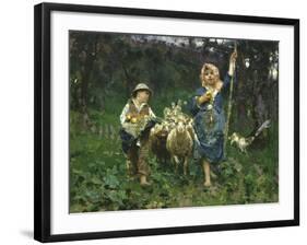 The Shepherdesses-Francesco Paolo Michetti-Framed Giclee Print