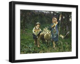 The Shepherdesses-Francesco Paolo Michetti-Framed Giclee Print