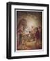 The Shepherds Come to See Mary Joseph and Their Baby Jesus-William Hole-Framed Art Print