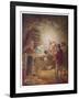 The Shepherds Come to See Mary Joseph and Their Baby Jesus-William Hole-Framed Art Print