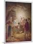 The Shepherds Come to See Mary Joseph and Their Baby Jesus-William Hole-Mounted Art Print