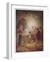 The Shepherds Come to See Mary Joseph and Their Baby Jesus-William Hole-Framed Art Print