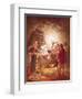 The Shepherds Finding the Infant Christ Lying in a Manger-William Brassey Hole-Framed Premium Giclee Print