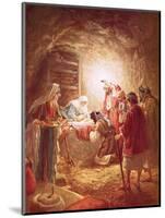 The Shepherds Finding the Infant Christ Lying in a Manger-William Brassey Hole-Mounted Premium Giclee Print