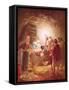 The Shepherds Finding the Infant Christ Lying in a Manger-William Brassey Hole-Framed Stretched Canvas