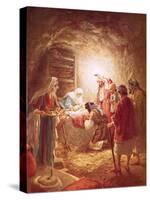 The Shepherds Finding the Infant Christ Lying in a Manger-William Brassey Hole-Stretched Canvas