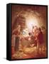 The Shepherds Finding the Infant Christ Lying in a Manger-William Brassey Hole-Framed Stretched Canvas