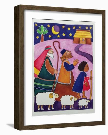 The Shepherds Journey to Bethlehem-Cathy Baxter-Framed Giclee Print