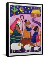 The Shepherds Journey to Bethlehem-Cathy Baxter-Framed Stretched Canvas