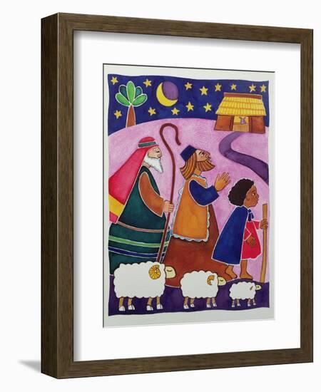 The Shepherds Journey to Bethlehem-Cathy Baxter-Framed Giclee Print