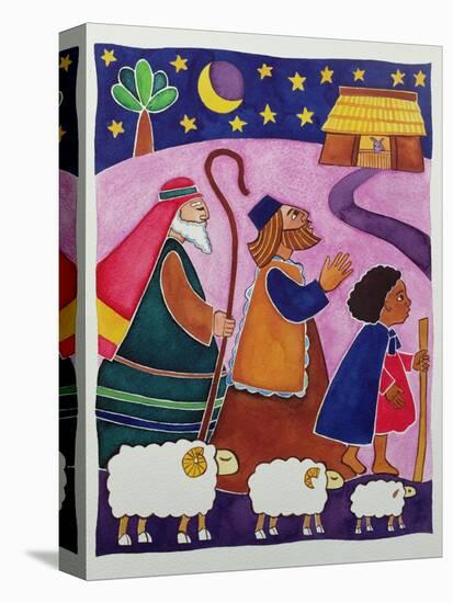 The Shepherds Journey to Bethlehem-Cathy Baxter-Stretched Canvas