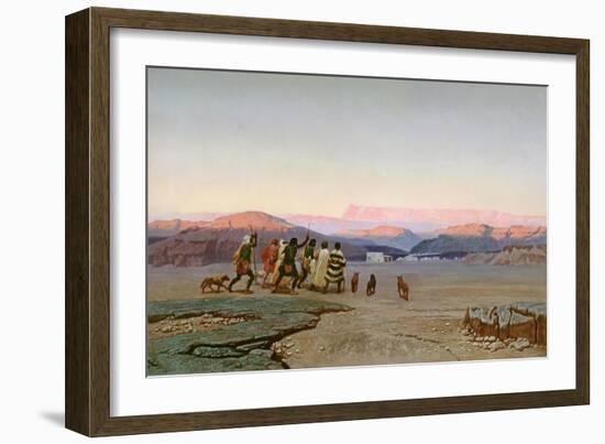 The Shepherds, Led by the Star, Arriving at Bethlehem, 1863-Octave Penguilly l'Haridon-Framed Giclee Print