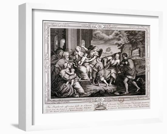 The Shepherds Offering Gifts to Christ, 1733-Jacopo Palma-Framed Giclee Print