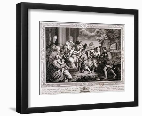 The Shepherds Offering Gifts to Christ, 1733-Jacopo Palma-Framed Giclee Print