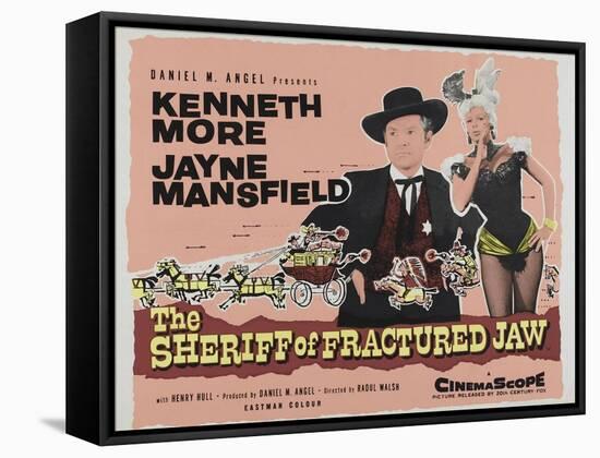 The Sheriff of Fractured Jaw, UK Movie Poster, 1958-null-Framed Stretched Canvas