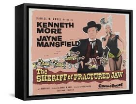 The Sheriff of Fractured Jaw, UK Movie Poster, 1958-null-Framed Stretched Canvas