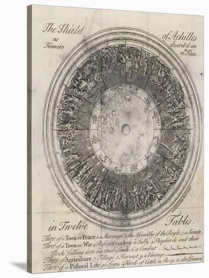 The Shield of Achilles in 12 Tables: 3 of a Town in Peace-Samuel Gribelin-Stretched Canvas