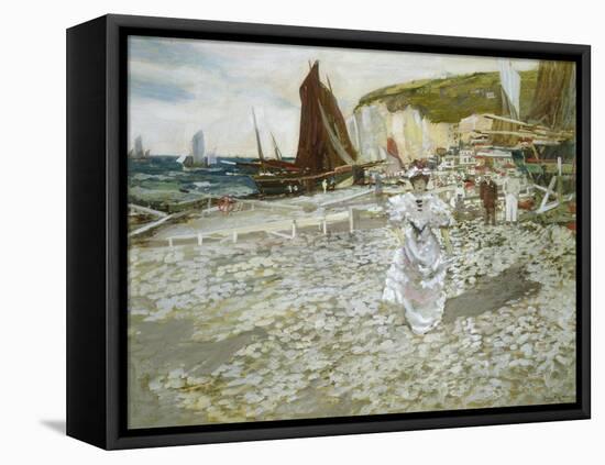 The Shingle Beach-James Kay-Framed Stretched Canvas