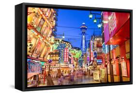 The Shinsekai District of Osaka, Japan-Sean Pavone-Framed Stretched Canvas