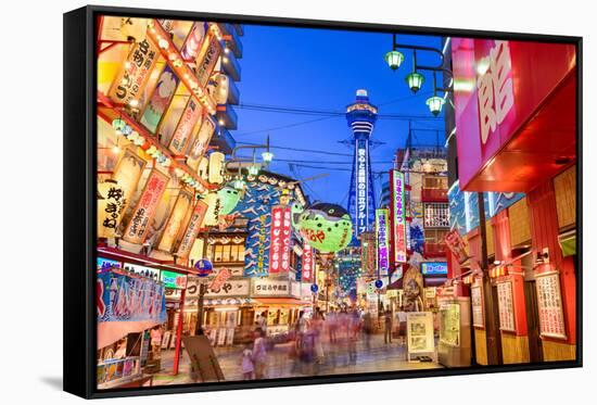 The Shinsekai District of Osaka, Japan-Sean Pavone-Framed Stretched Canvas