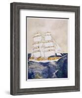 The Ship as It was Encountered by the Dei Gratia-null-Framed Art Print