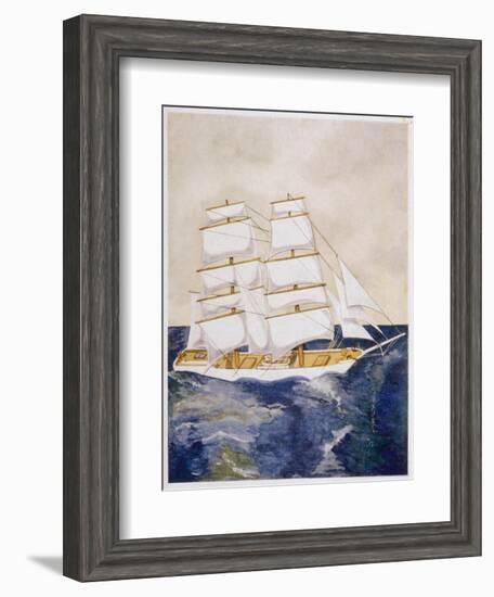 The Ship as It was Encountered by the Dei Gratia-null-Framed Art Print