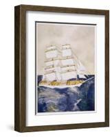 The Ship as It was Encountered by the Dei Gratia-null-Framed Art Print