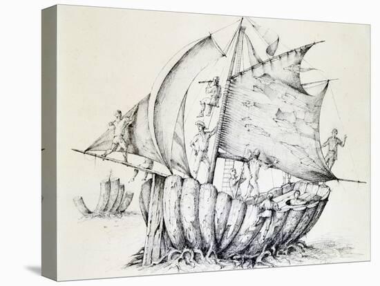 The Ship, C1850-1890-Stanislas Lepine-Stretched Canvas