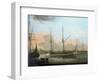 The Ship 'Charlotte' from Chittagong, Bangladesh, and Other Ships, Anchored in the Hugli River (Ind-Franz Balthazar Solvyns-Framed Giclee Print