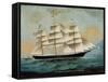 The Ship Fleetwing, Hong Kong Bay, J. W. Guest, Commander-Lai Sung-Framed Stretched Canvas