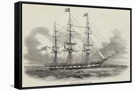 The Ship Hibernia, Built at Quebec-null-Framed Stretched Canvas