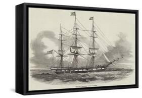 The Ship Hibernia, Built at Quebec-null-Framed Stretched Canvas