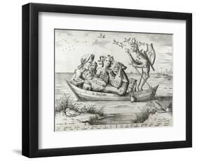 The Ship of Fools, Engraved by Pieter Ven Der Heyden, 1559-Hieronymus Bosch-Framed Giclee Print