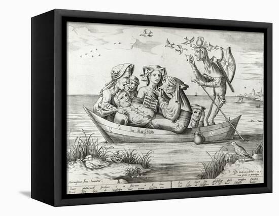 The Ship of Fools, Engraved by Pieter Ven Der Heyden, 1559-Hieronymus Bosch-Framed Stretched Canvas