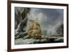 The Ship of Jules Dumont D'Urville Stuck in an Ice Floe in Antarctica-Louis Garneray-Framed Giclee Print