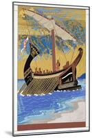 The Ship of Odysseus, from 'Homer: The Odessy', Published Paris 1930-33-Francois-Louis Schmied-Mounted Giclee Print