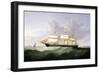 The Ship 'Palestine', with Full Sail, Bearing the Flag of the United States (United States) of Amer-Samuel Walters-Framed Giclee Print