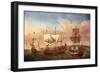 The Ship 'Peregrine' and Other Royal Vessels, off Greenwich, around 1710. Oil on Canvas, around 171-Jan Griffier-Framed Giclee Print