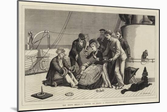 The Ship's Belle, a Sketch on Board a Transatlantic Steamer-John Charles Dollman-Mounted Giclee Print