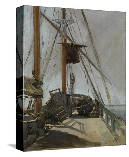 The Ship’s Deck, c. 1860-Edouard Manet-Stretched Canvas