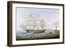 The Ship 'salacia' at the Mouth of the Tyne-John Scott-Framed Giclee Print